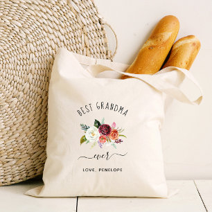 Tote Bag Meilleur grand-mère Flore tendance du Boho de Bo