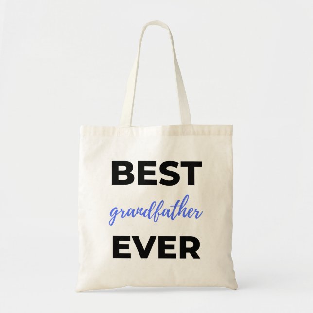 Tote Bag Meilleur grand-père jamais bl (Devant)
