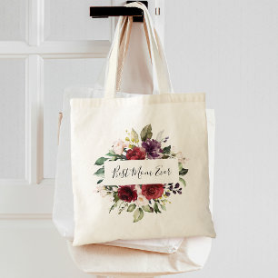 Tote Bag Meilleur Maman Cadre Floral de Végétation de Bourg
