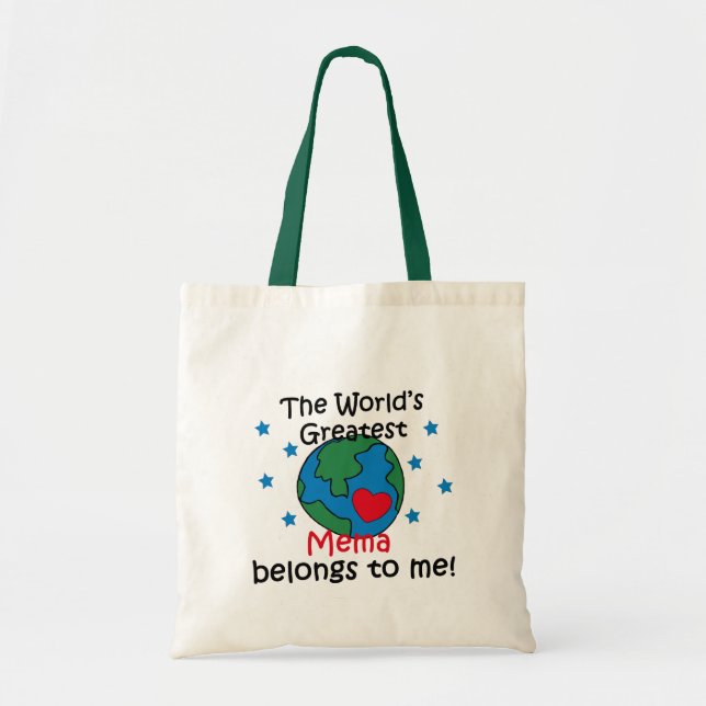 Tote Bag Meilleur Mema appartient à moi (Devant)