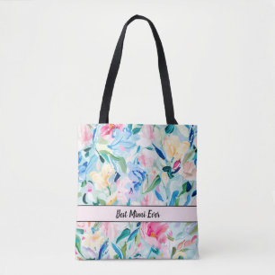 Tote Bag Meilleur Mimi Floral Abstrait Jamais