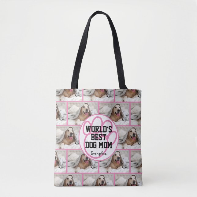 Tote Bag Meilleur Monde Fille Personnalisé Meilleur Chien M (Devant)