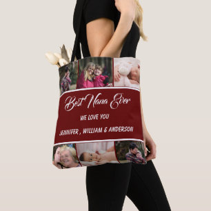 Tote Bag Meilleur Nana Jamais Grand-Enfants Nom De Collage 
