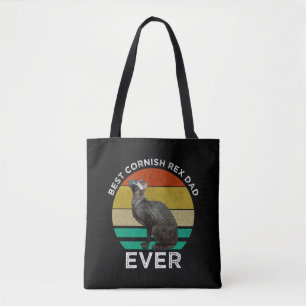 Tote Bag Meilleur Papa Cornish Rex de tous les temps