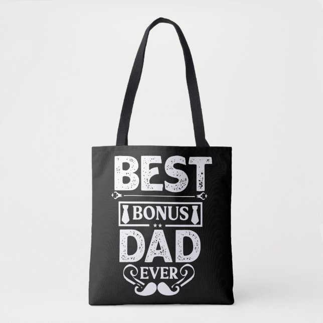 Tote Bag Meilleur papa de bonification (Devant)