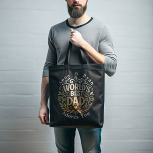 Tote Bag Meilleur papa du monde - Cadeau de père personnali