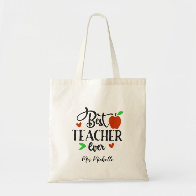 Tote Bag Meilleur Professeur de Tous les Temps Semaine d'Ap (Devant)
