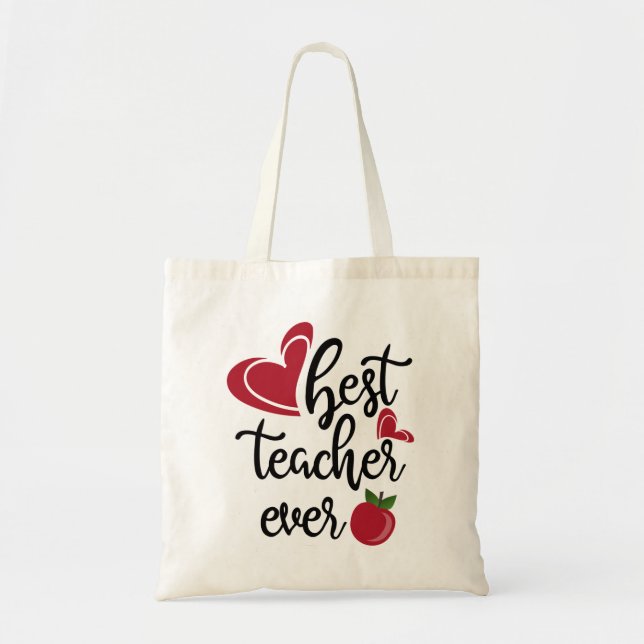 Tote Bag Meilleur professeur de typographie jamais (Devant)