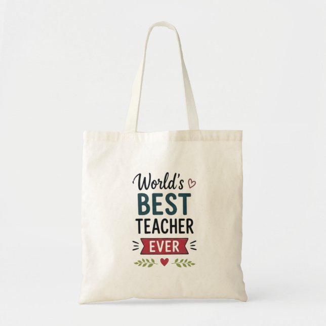 Tote Bag Meilleur Professeur du Monde  (Devant)