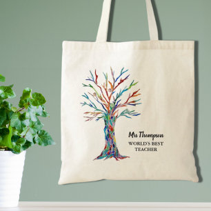 Tote Bag Meilleur professeur du monde personnalisé