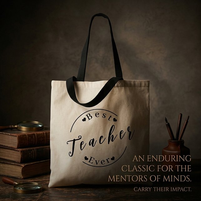 Tote Bag Meilleur professeur jamais (Créateur téléchargé)