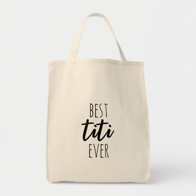 Tote Bag Meilleur Titi Ever Espagnol Tante Mignonne Espagno (Devant)