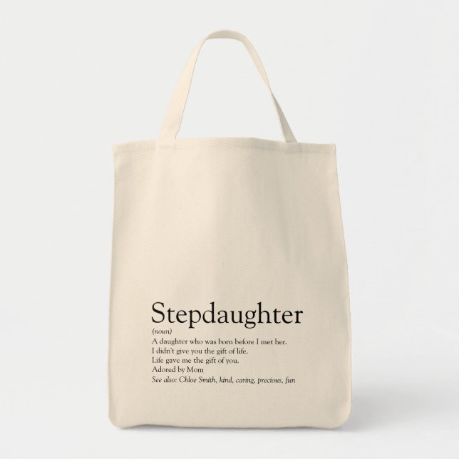 Tote Bag Meilleure belle-fille du monde Définition (Devant)