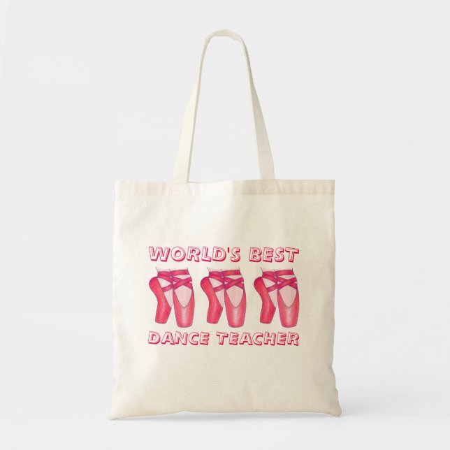 Tote Bag Meilleure Danse Enseignant Ballet Chaussures Cadea (Devant)