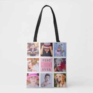 Tote Bag Meilleure grand-mère 8 Photo personnalisée