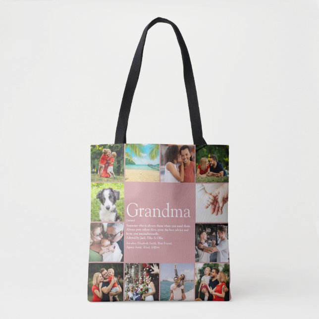 Tote Bag Meilleure grand-mère Définition 12 Collage de phot (Devant)