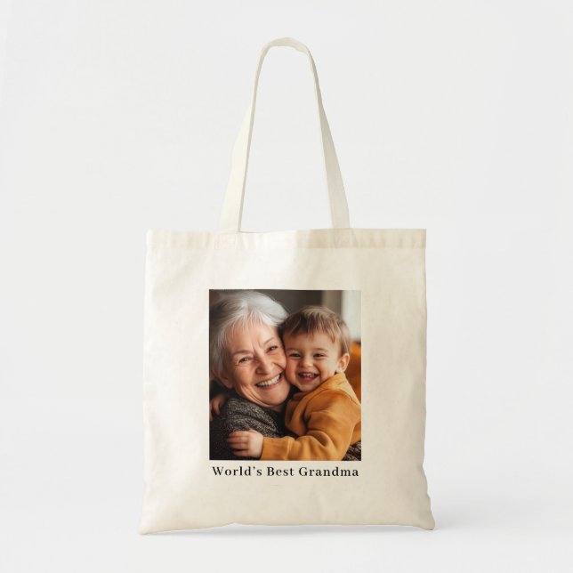 Tote Bag Meilleure Grand-mère Jamais Conception de Photo Co (Devant)