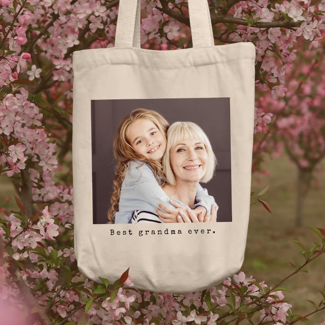 Tote Bag Meilleure grand-mère jamais grand-mère pleine phot (Créateur téléchargé)