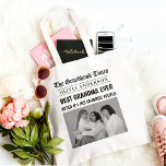 Tote Bag Meilleure grand-mère jamais personnalisé photo tit<br><div class="desc">Célébrez la grand-mère avec style grâce à ce sac fourre-tout de titre de journal personnalisé - en la mettant en vedette ! Personnalisée avec son nom et sa photo, cette offrande unique et chaleureuse la rend célèbre à chaque fois qu'elle sort. Parfait pour les courses, les livres ou les courses...</div>