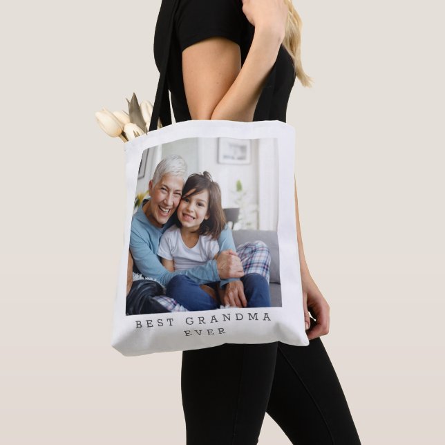 Tote Bag Meilleure grand-mère jamais personnalisée (De près)