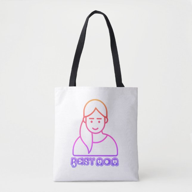 Tote Bag Meilleure illustration maman Fourre-tout (Devant)