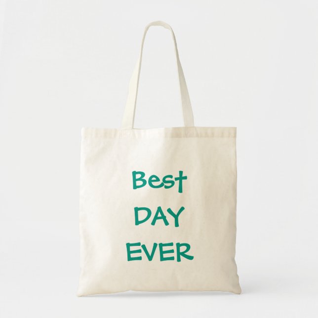 Tote Bag Meilleure journée personnalisée (Devant)