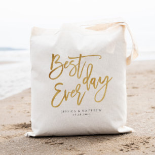 Tote Bag Meilleure journée qui soit, Bienvenue Personnalisé
