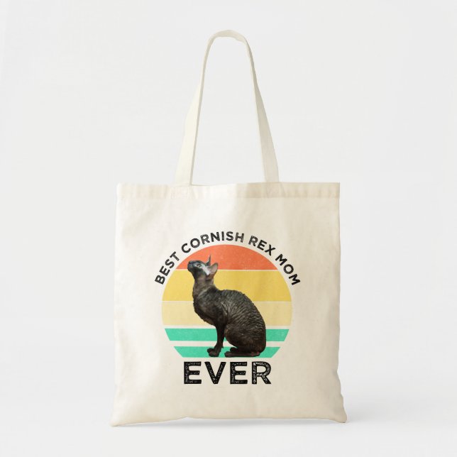 Tote Bag Meilleure Maman Cornish Rex de tous les temps (Devant)
