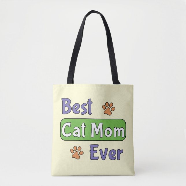 Tote Bag Meilleure maman de chat de tous les temps (Devant)