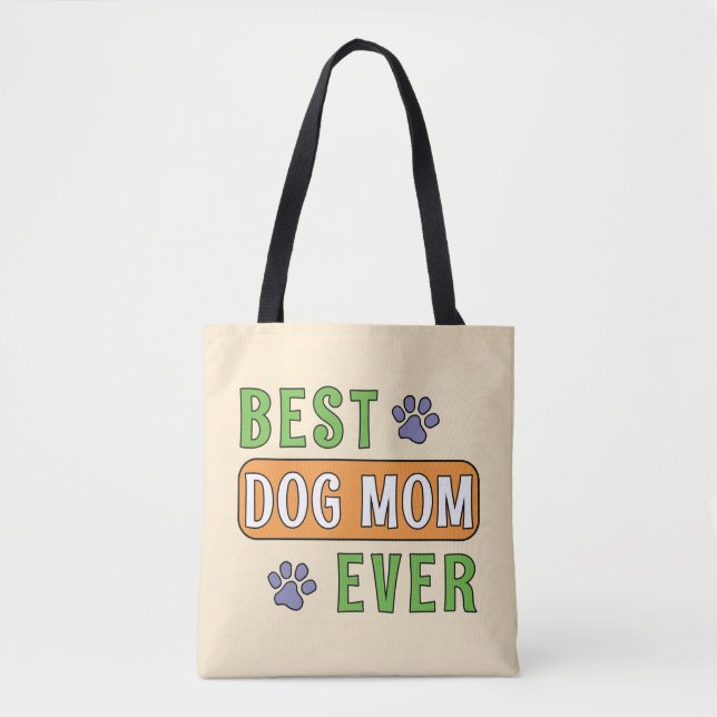 Tote Bag Meilleure maman de chien ever    (Devant)
