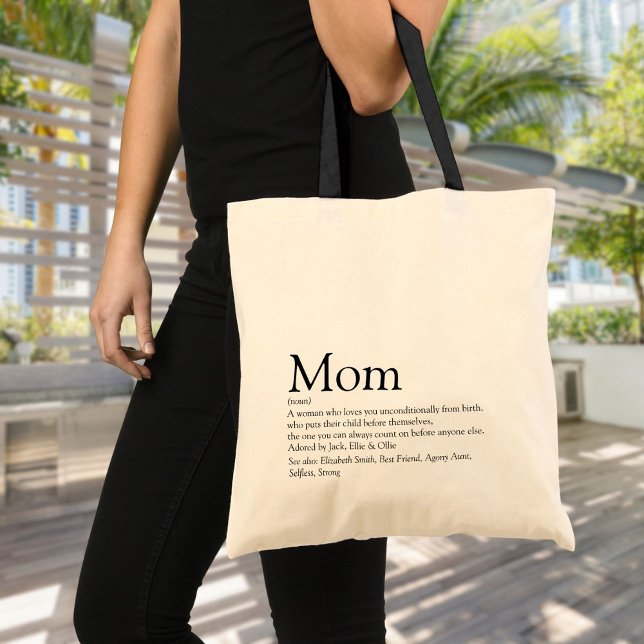 Tote Bag Meilleure Maman du Monde Mère Maman Définition (World's Best Ever Mom Mum Mother Definition Tote Bag)
