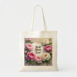 Tote Bag Meilleure Maman Ever"Peines peintes à la main et c