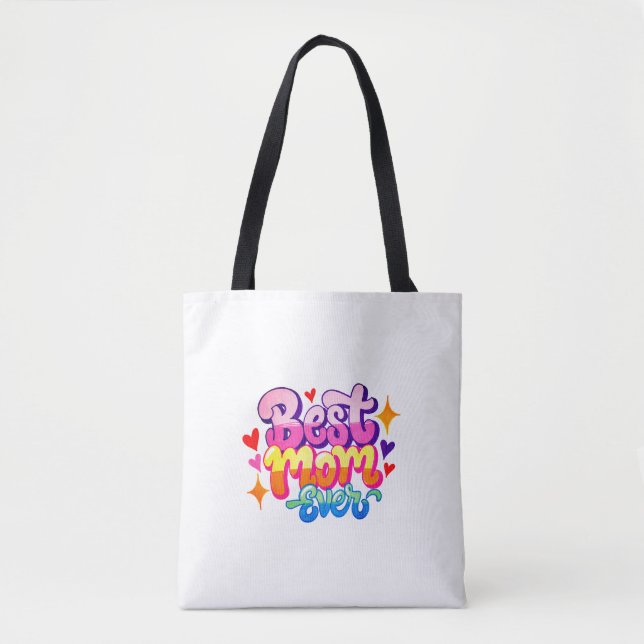 Tote Bag Meilleure Maman Ever (Style 1) (Devant)