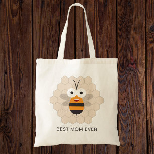 Tote Bag Meilleure Maman Jamais Drôle Mignonne Abeille à Mi
