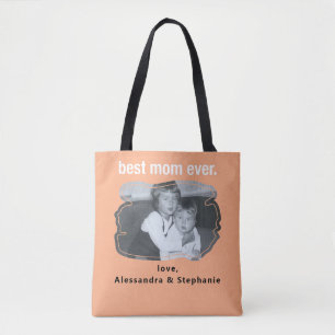 Tote Bag Meilleure maman jamais photo keepsaké noms personn