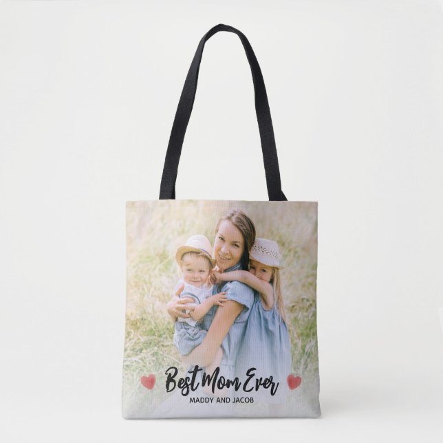 Tote Bag Meilleure maman jamais photo moderne (Devant)