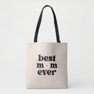 Tote Bag Meilleure Maman Jamais Typographie Rétro Fête des
