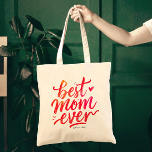 Tote Bag Meilleure Maman Moderne Chic Typographie Script Ro