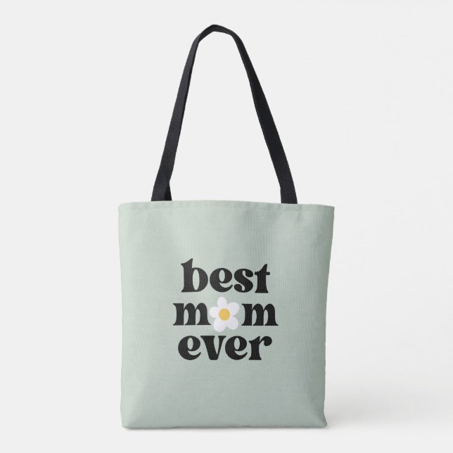 Tote Bag Meilleure Maman Sage Vert Fête des Mères (Dos)