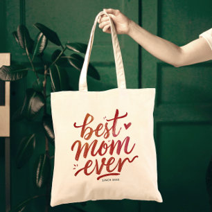 Tote Bag Meilleure Maman Simple Moderne Élégante Calligraph