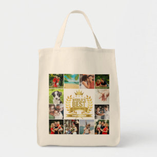 Tote Bag Meilleure Mamie Grand-mère 12 Photos Collage