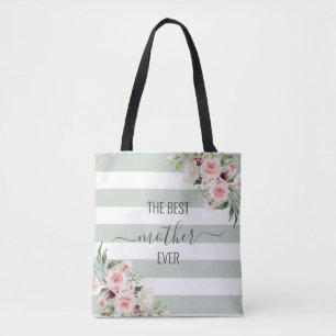 Tote Bag Meilleure mère jamais fleurie fourre-tout dans les