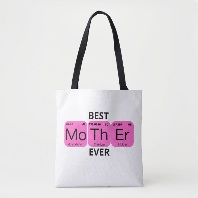 Tote Bag Meilleure mère jamais tableau périodique (Devant)