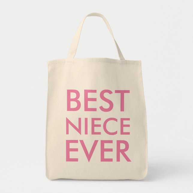 Tote Bag Meilleure nièce jamais moderne Élégant minimaliste (Devant)