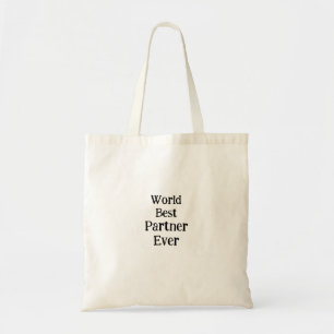 Tote Bag Meilleure partenaire au monde pour la Saint-Valent