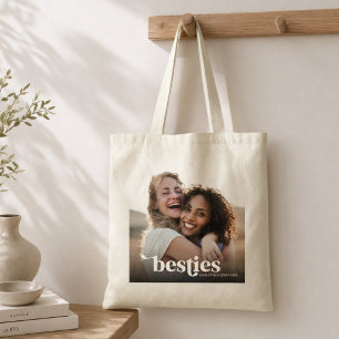 Tote Bag Meilleures Amies Amis Personnalisés Photo