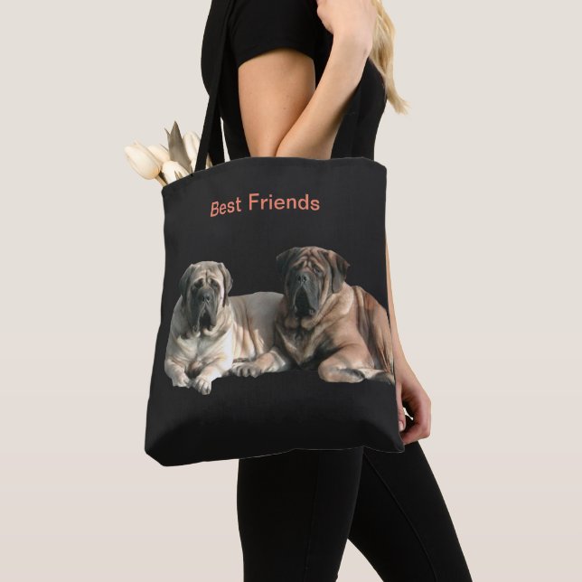 Tote Bag Meilleurs amis des Mastiffs (De près)