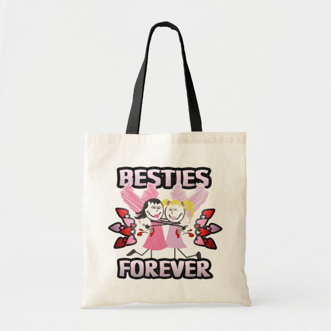 Tote Bag Meilleurs amis drôles de BFF pour toujours (Devant)