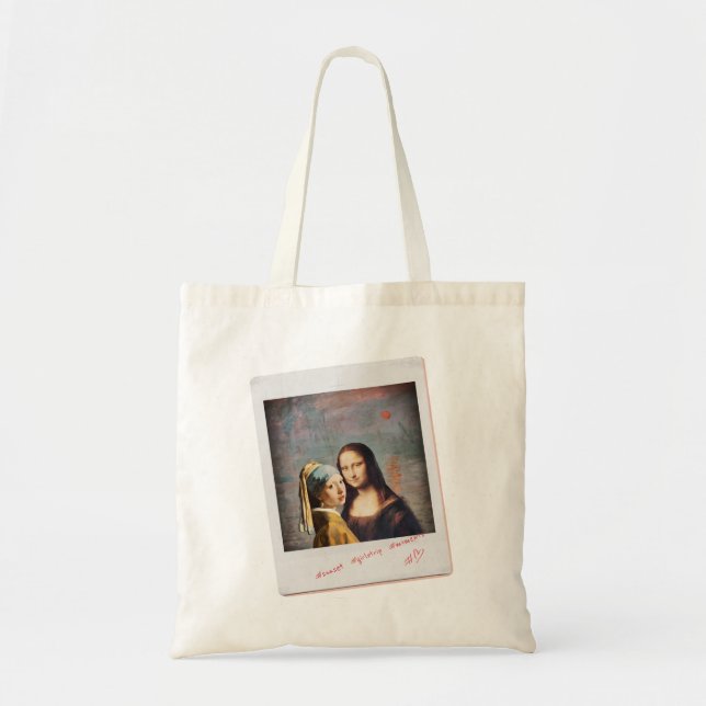 Tote Bag Meilleurs Amis, Mona Lisa - Da Vinci (Devant)