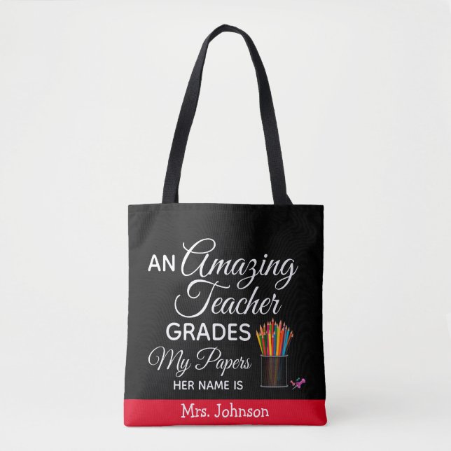 Tote Bag Meilleurs cadeaux d'enseignants, enseignants perso (Devant)